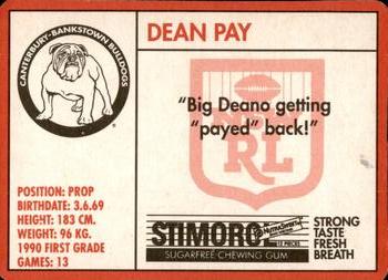 1991 Stimorol NRL #68 Dean Pay Back